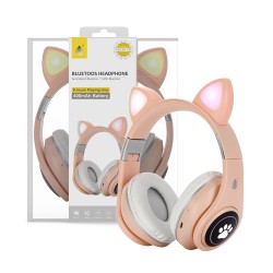 Oneplus Cat Ears Wireless Headphones NC3172 with LED Luminous and Microphone BTS/FM/TF(32GB)/Audio 400mAh Pink Oneplus Cat Ears Wireless Headphones NC3172 with LED Luminous and Microphone BTS/FM/TF(32GB)/Audio 400mAh Pink
